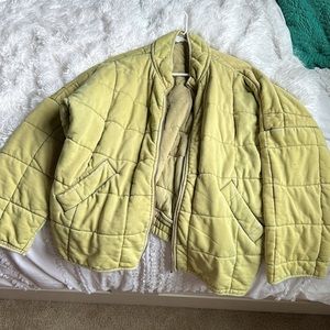 Green puffy jacket